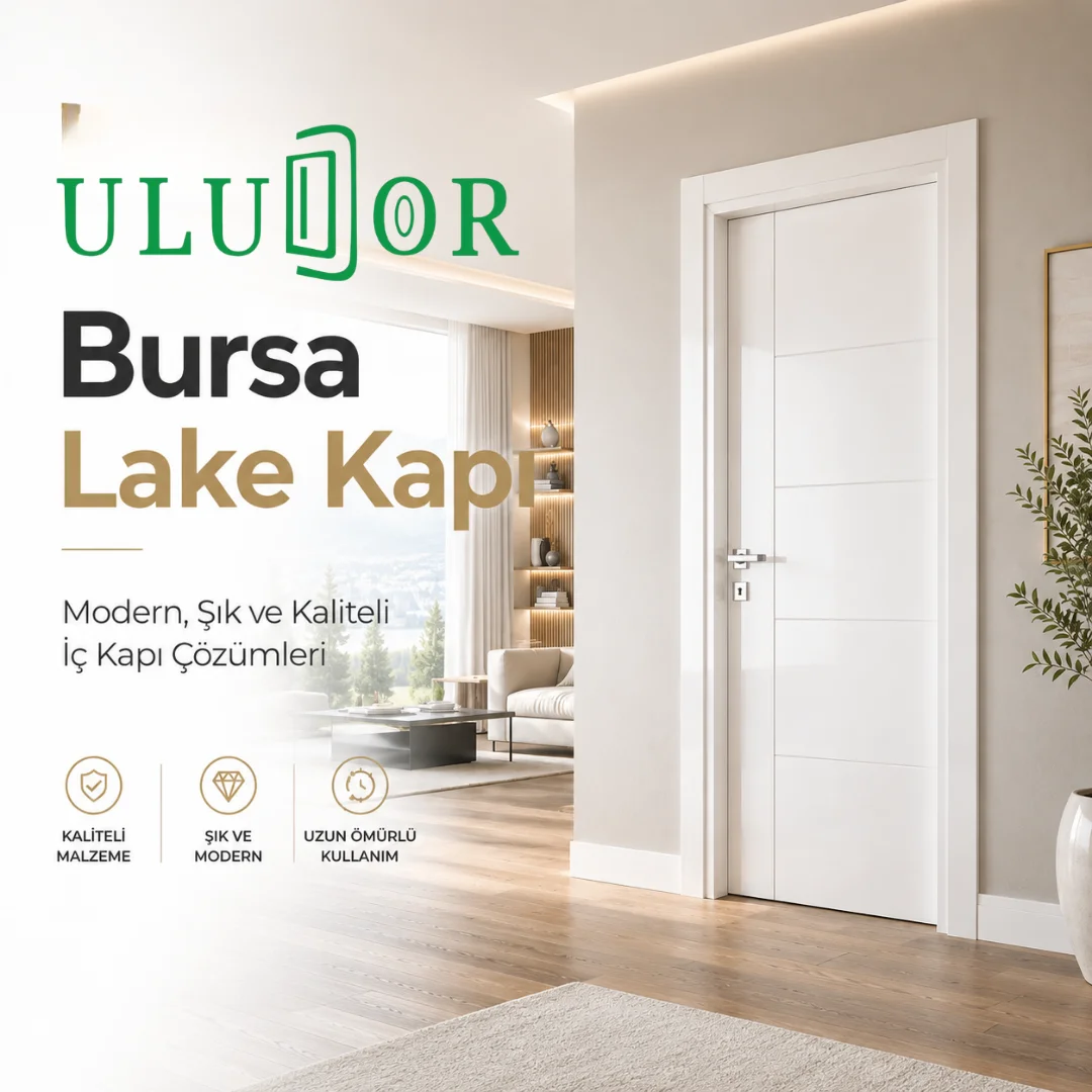 Bursa lake kapı modeli, modern iç mekanda beyaz lake kapı tasarımı ve şık oda kapısı çözümü